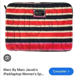 Marc by Marc Jacobs Large Multicolor Striped Tablet / Lap Top Sleeve